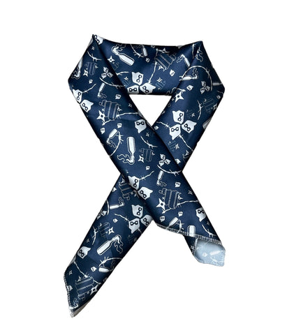 Navy Monogram Bandana